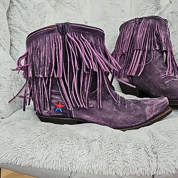 ROPER FRINGE BOOT- PURPLE 7.5 NEW - Picture 8 of 16